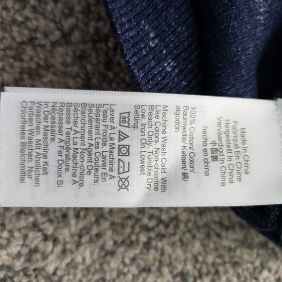 J.Crew Re-imagined Blue Variegated Sweater size Medium - Picture 9 of 11